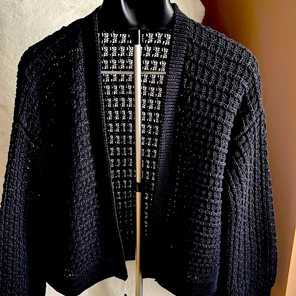 Banana Republic black cotton cardigan